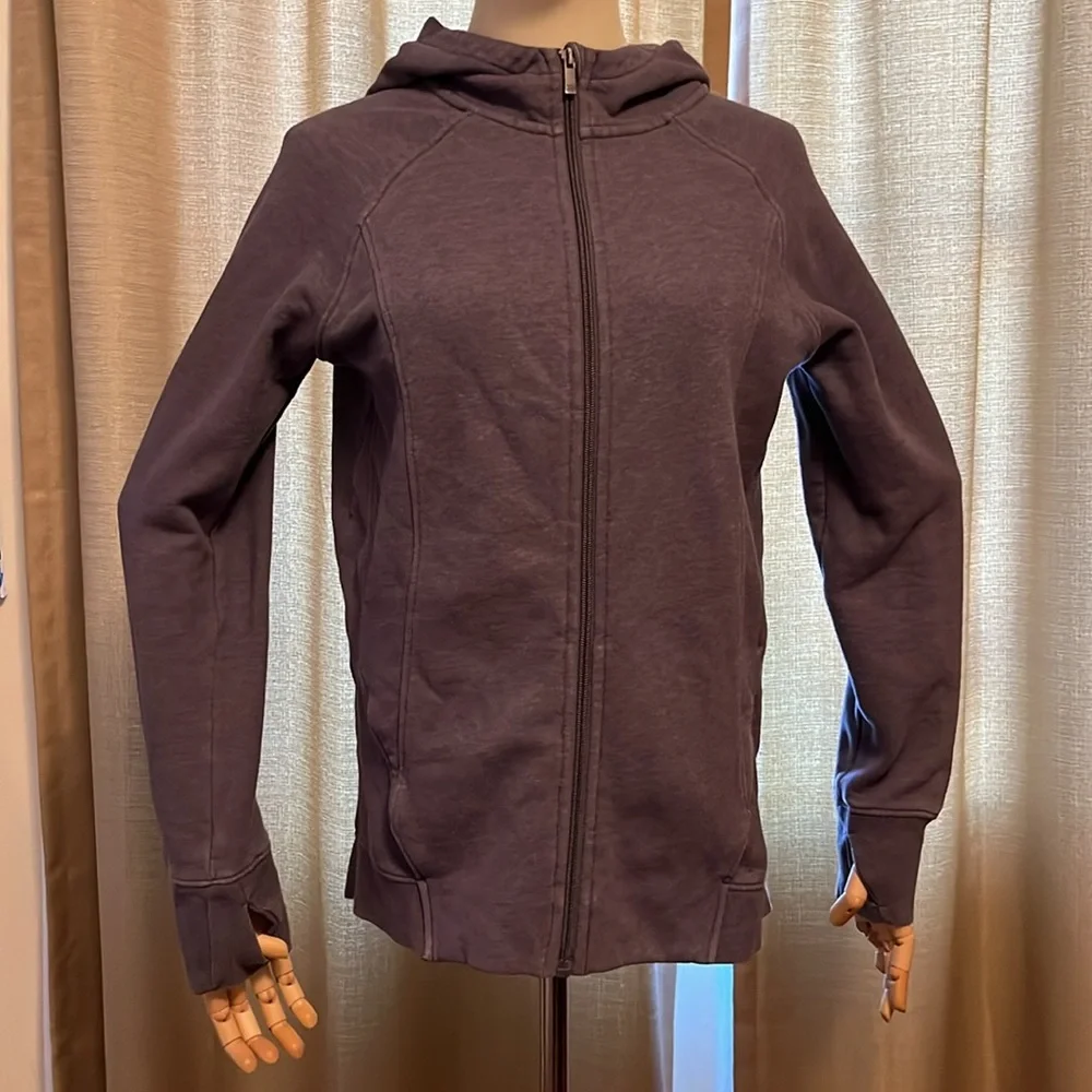 All in Motion Purple Zip Up Jacket with Hood and Pockets Girls XXL 18